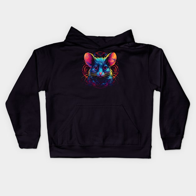 Neon Rodent #5 Kids Hoodie by Everythingiscute